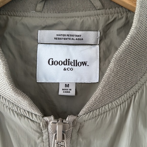 Goodfellow Co Men's Standard Fit Bomber Jacket Railroad Gray Size M - Picture 2 of 3